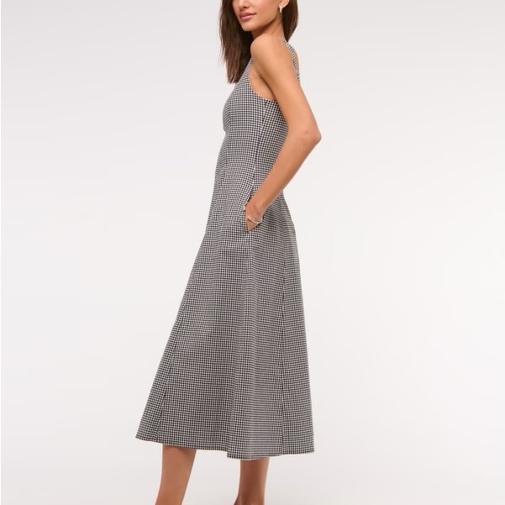 Abercrombie & Fitch Black and White Midi Dress - Picture 4 of 6